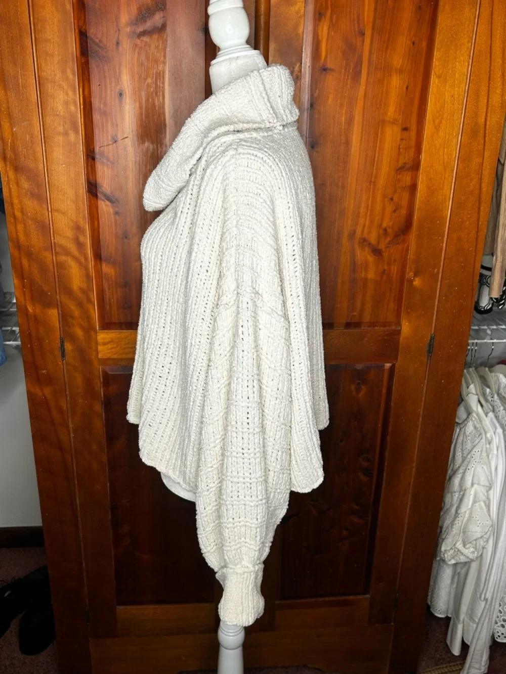 Free People "Be Yours" Cowl Neck Chunky Pullover Sweater Oversized Cottagecore - Picture 11 of 17